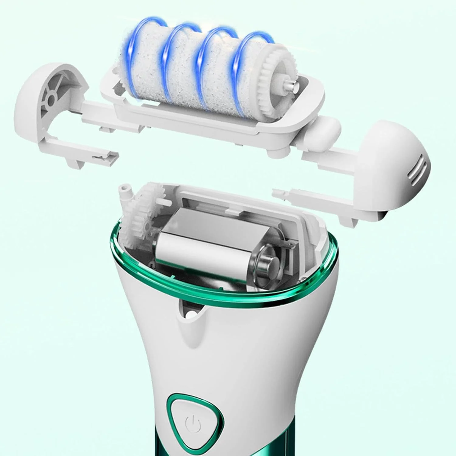 دستگاه الکتریکی از بین برنده پینه پا kinrguiyuez، ابزار حرفه ای پدیکور از بین برنده پوست مرده | کیت مراقبت از پای الکتریکی با 3 سری سنگ زنی برای پوست های خشک، ترک خورده و مرده سخت