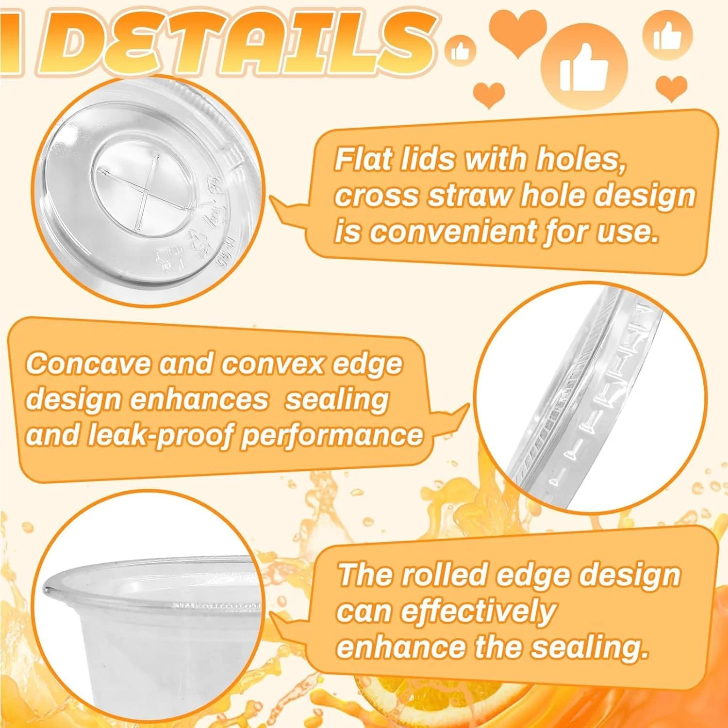 50 عدد ظرف دسر پلاستیکی شفاف یکبار مصرف با درب های ضد نشت (250 میلی لیتر، 8.7 اونس)، ظرف دسر کوچک برای میوه، پودینگ، موس، بستنی و کیک توت فرنگی