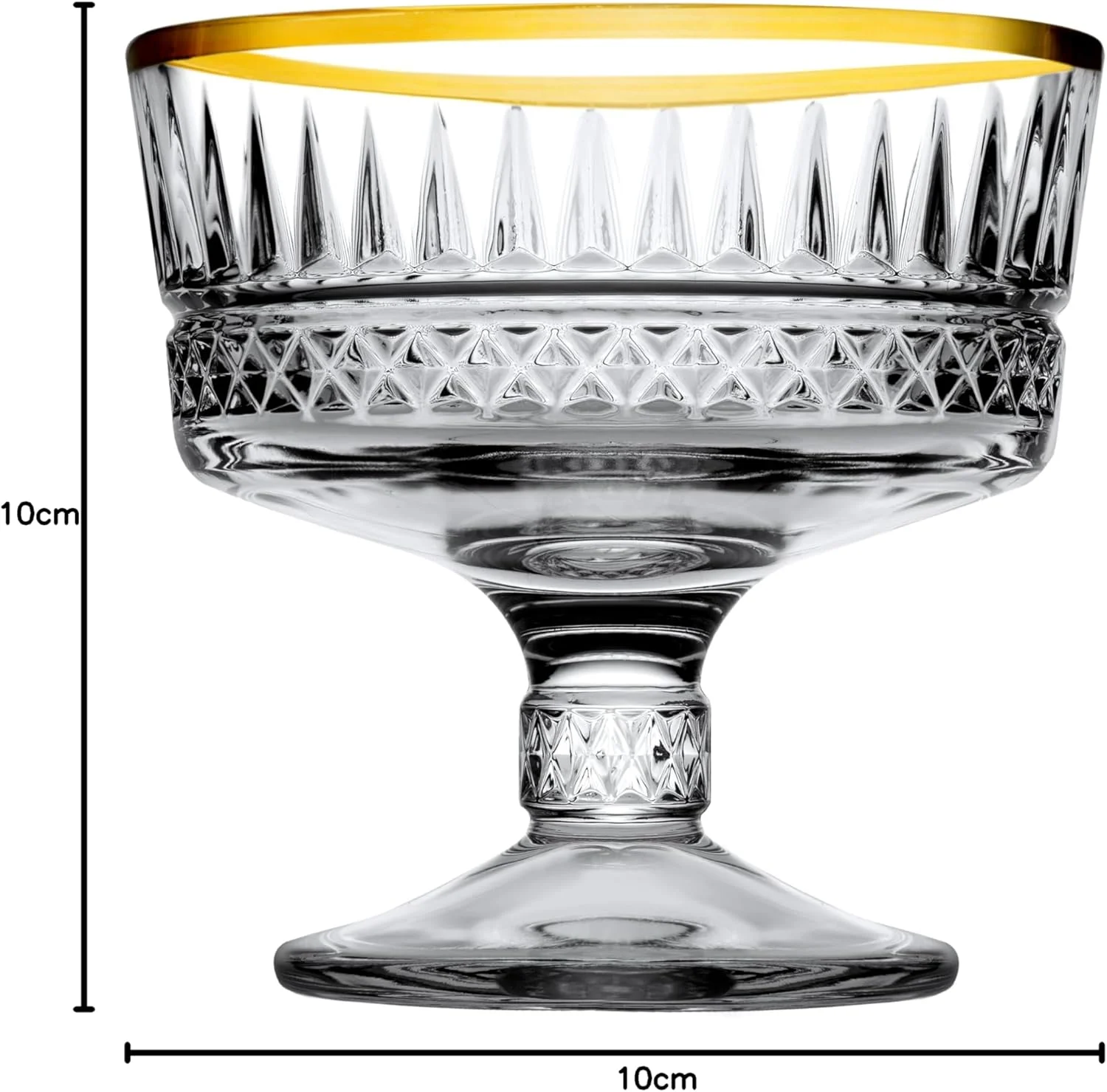 ست دو عددی کاسه بستنی پاشاباغچه مدل Elysia Golden Touch، قطر 98 میلی‌متر