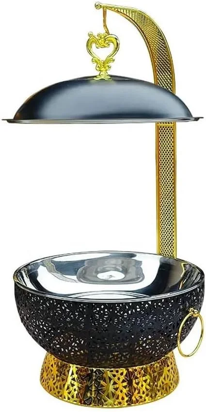 گرمکن و گرم نگهدارنده غذا استیل ضد زنگ NKX بوفه ظرف گرمکن غذا 8.0 لیتری رنگ مشکی گرمکن و گرم نگهدارنده غذا استیل ضد زنگ NKX بوفه ظرف گرمکن غذا 8.0 لیتری رنگ مشکی