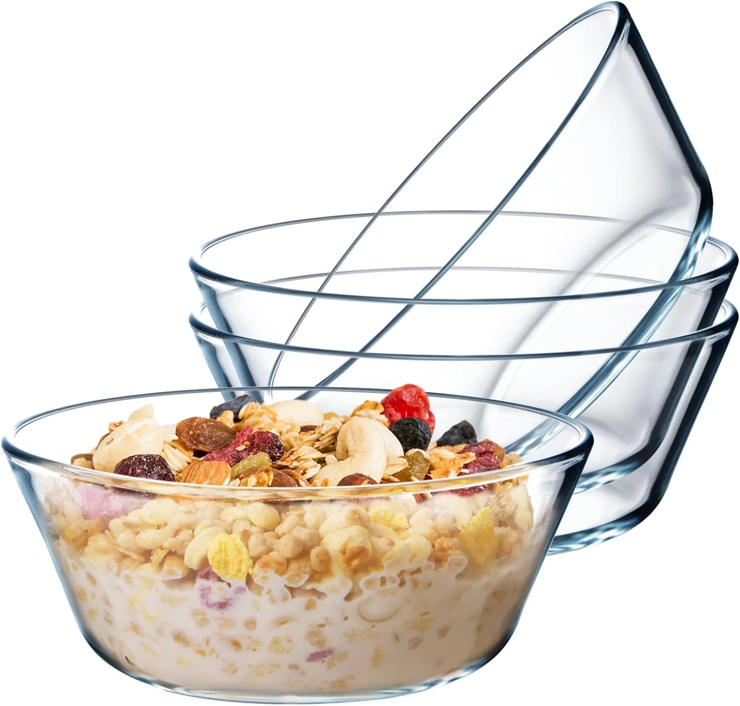 مجموعه 4 کاسه شیشه ای کوچک نوتری یو پی اس، کاسه شیشه ای 800 میلی لیتری، کاسه سالاد، 15.2 سانتی متر، کاسه دسر شیشه ای، شیشه، شیشه سکوریت مجموعه 4 کاسه شیشه ای کوچک نوتری یو پی اس، کاسه شیشه ای 800 میلی لیتری، کاسه سالاد، 15.2 سانتی متر، کاسه دسر شیشه ای، شیشه، شیشه سکوریت