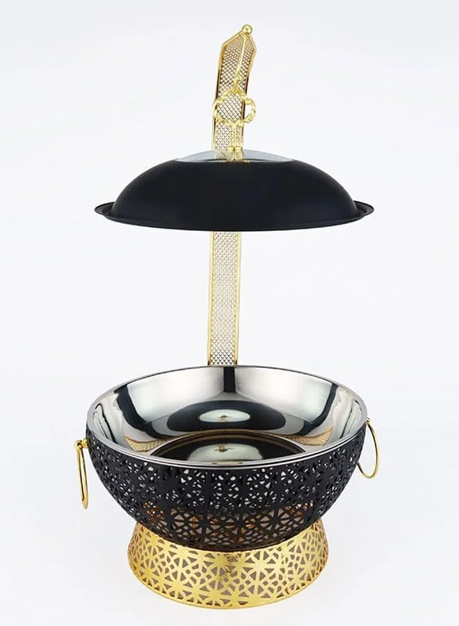 گرمکن و گرم نگهدارنده غذا استیل ضد زنگ NKX بوفه ظرف گرمکن غذا 8.0 لیتری رنگ مشکی