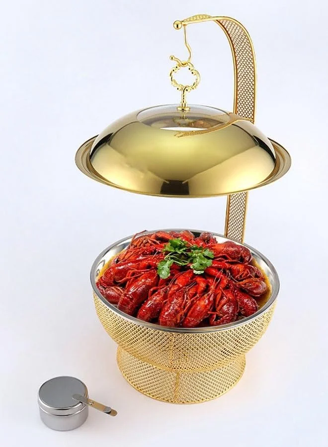 گرمکن و گرم نگهدارنده غذا استیل بوفه NKX با ظرفیت 8.0 لیتر، رنگ طلایی