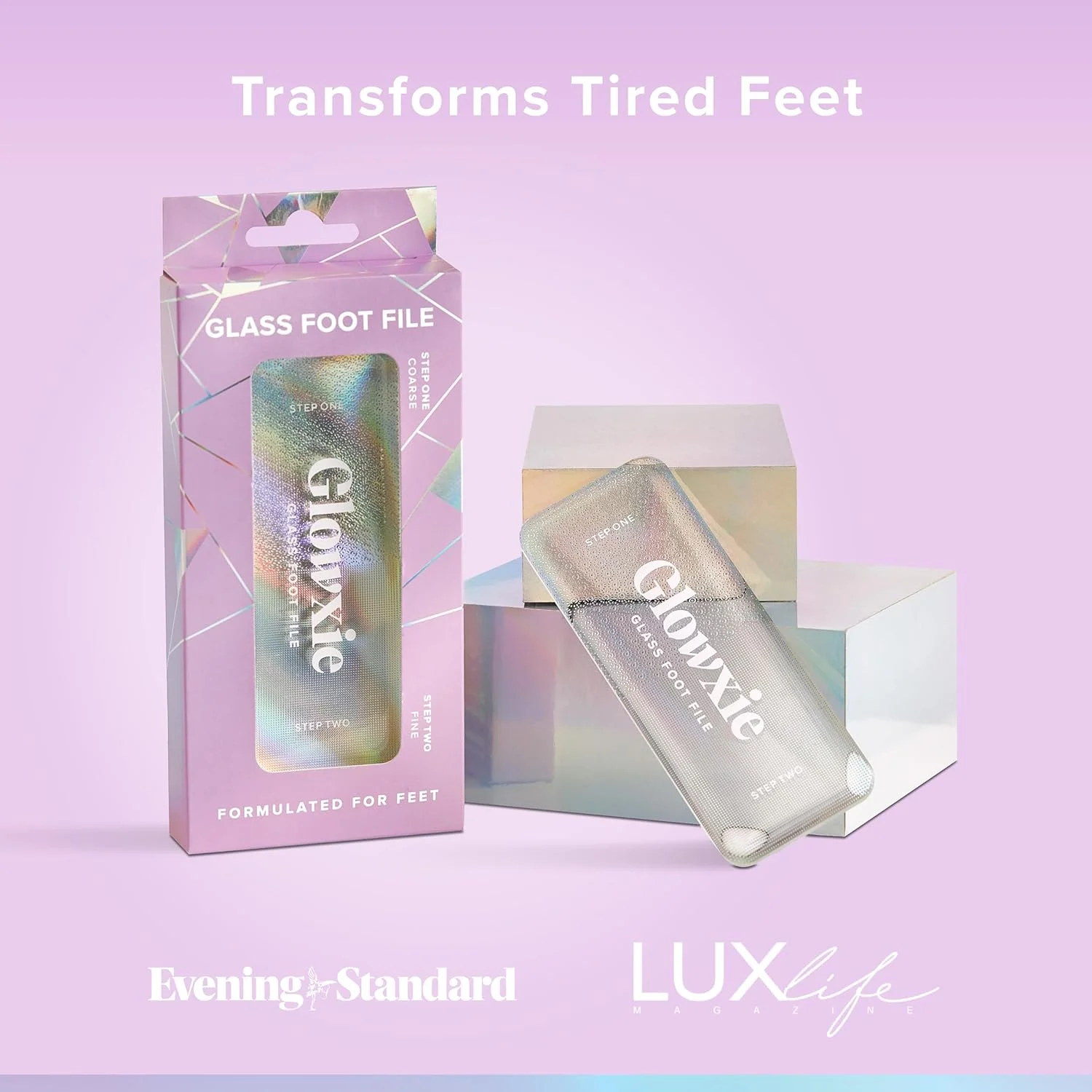 سوهان شیشه ای پا Glowxie | 2 سوهان در 1 (اسکراب + باف) | از بین برنده پوست مرده و پینه | بادوام | ضد حساسیت