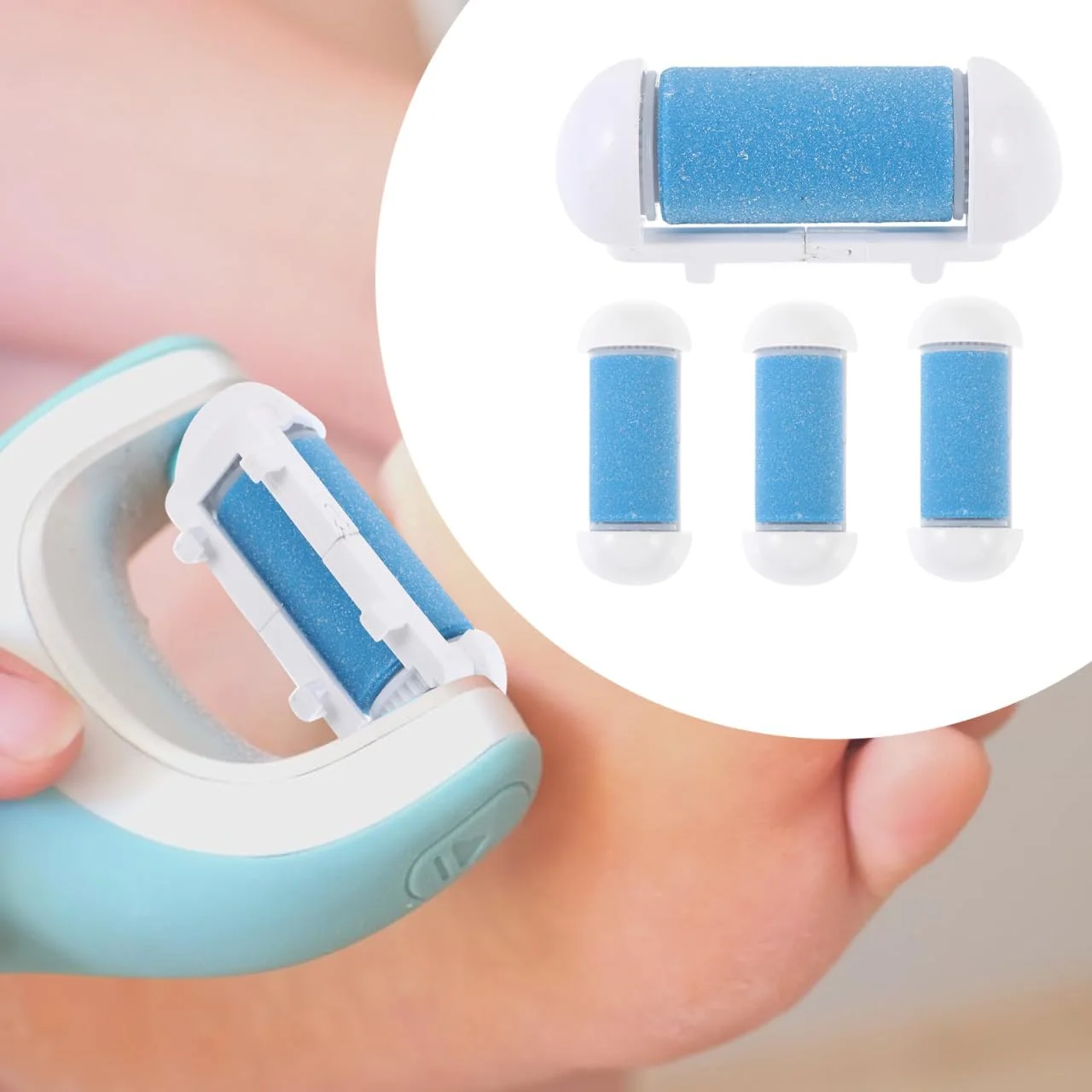 سوهان برقی پدیکور پا Healifty به همراه 4 عدد سری غلتکی یدکی برای از بین بردن پوست های سفت و پینه بسته