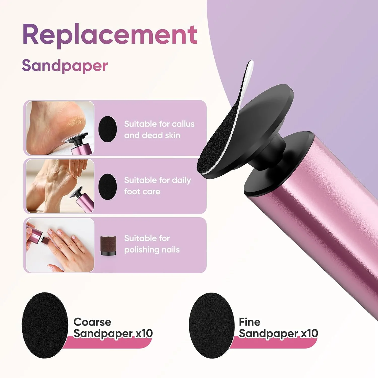 سوهان برقی پدیکور پا هاروپت، سوهان پا شارژی 2 در 1، دارای 9 سرعت، ابزار پدیکور از بین بردن پوست مرده، سوهان پاشنه پا برای ترک پاشنه پا به همراه دیسک های سمباده ای