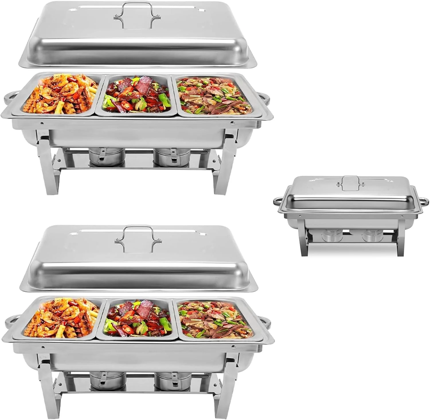 ست کامل ظروف گرم نگهدارنده غذا مانیوک، بسته 2 عددی، ظرف استیل گرمکن غذا برای بوفه، ظرف گرمکن غذا 8 کوارتی برای مهمانی، 63 * 35 * 31 سانتی متر ست کامل ظروف گرم نگهدارنده غذا مانیوک، بسته 2 عددی، ظرف استیل گرمکن غذا برای بوفه، ظرف گرمکن غذا 8 کوارتی برای مهمانی، 63 * 35 * 31 سانتی متر