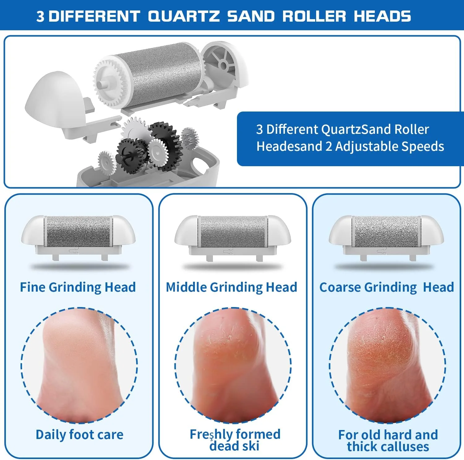 سوهان برقی پدیکور پا Geopu، کیت پدیکور الکترونیکی قابل حمل شارژی، سوهان ضد آب، ابزار حرفه ای، مراقبت از پوست مرده، هدیه ایده آل، 3 غلتک مشکی، 1 سوهان برقی پدیکور پا Geopu، کیت پدیکور الکترونیکی قابل حمل شارژی، سوهان ضد آب، ابزار حرفه ای، مراقبت از پوست مرده، هدیه ایده آل، 3 غلتک مشکی، 1