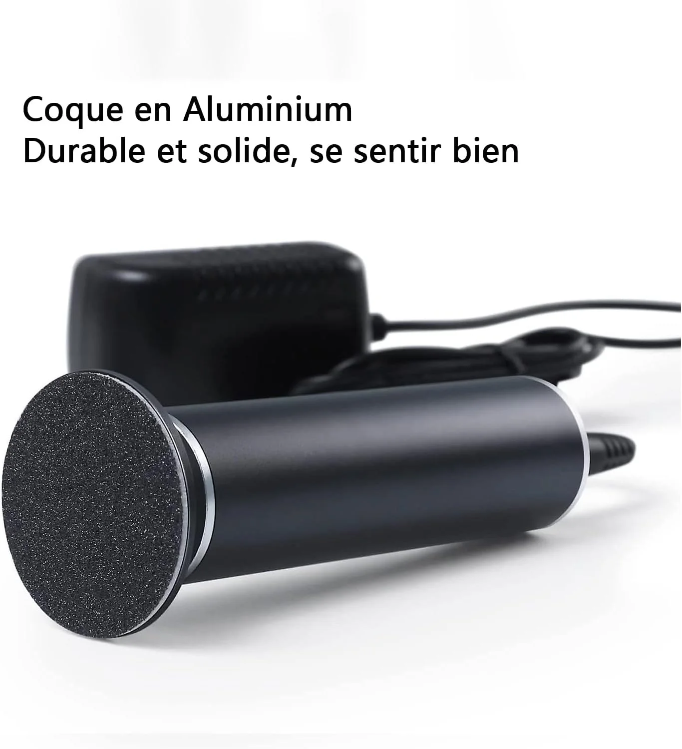 سوهان برقی پدیکور پا، سنگ پای برقی با کنترل سرعت، ابزار حرفه ای پدیکور با 60 عدد دیسک سمباده ای (مشکی)