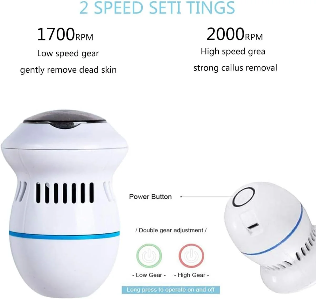 سوهان برقی پدیکور شارژی USB - دستگاه سنگ پا قابل حمل با مکش خلاء، ابزار پدیکور برای از بین بردن پوست سفت، پینه، ترک خوردگی، پوست خشک و مرده - سوهان پا پرقدرت سوهان برقی پدیکور شارژی USB - دستگاه سنگ پا قابل حمل با مکش خلاء، ابزار پدیکور برای از بین بردن پوست سفت، پینه، ترک خوردگی، پوست خشک و مرده - سوهان پا پرقدرت