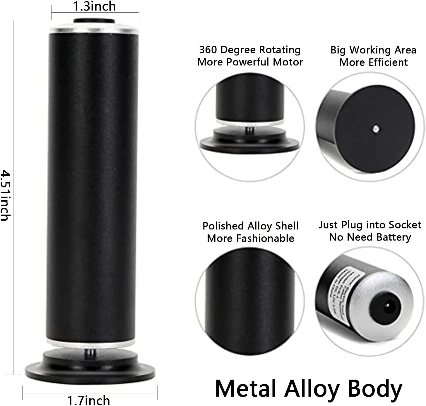 سوهان برقی پدیکور پا، سنگ پای برقی با کنترل سرعت، ابزار حرفه ای پدیکور با 60 عدد دیسک سمباده ای (مشکی)