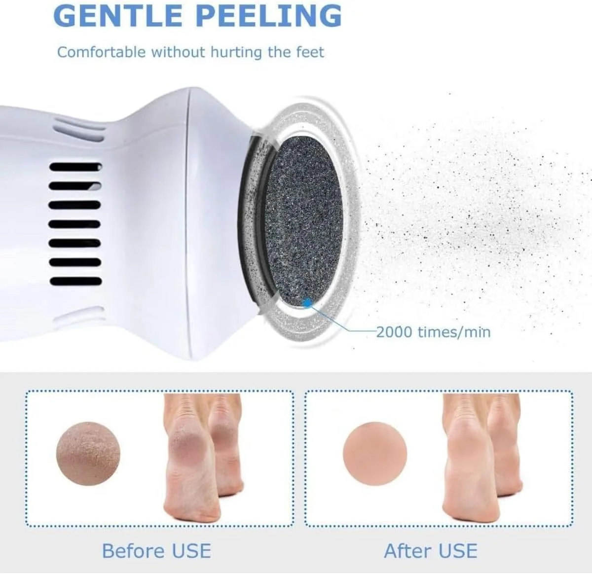 سوهان برقی پدیکور شارژی USB - دستگاه سنگ پا قابل حمل با مکش خلاء، ابزار پدیکور برای از بین بردن پوست سفت، پینه، ترک خوردگی، پوست خشک و مرده - سوهان پا پرقدرت سوهان برقی پدیکور شارژی USB - دستگاه سنگ پا قابل حمل با مکش خلاء، ابزار پدیکور برای از بین بردن پوست سفت، پینه، ترک خوردگی، پوست خشک و مرده - سوهان پا پرقدرت