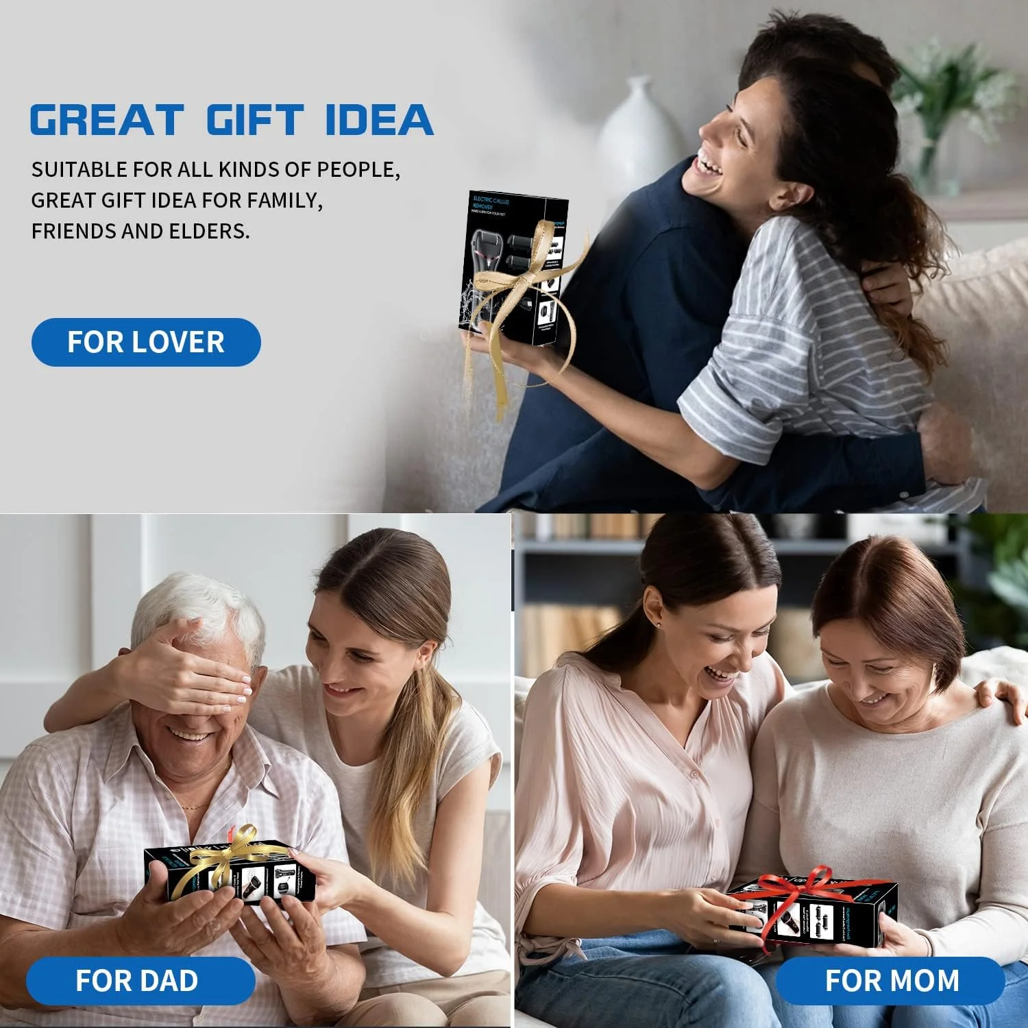 سوهان برقی پدیکور پا Geopu، کیت پدیکور الکترونیکی قابل حمل شارژی، سوهان ضد آب پا، ابزار حرفه ای پدیکور، مراقبت از پا برای پوست های مرده، هدیه ای ایده آل، 3 غلتک