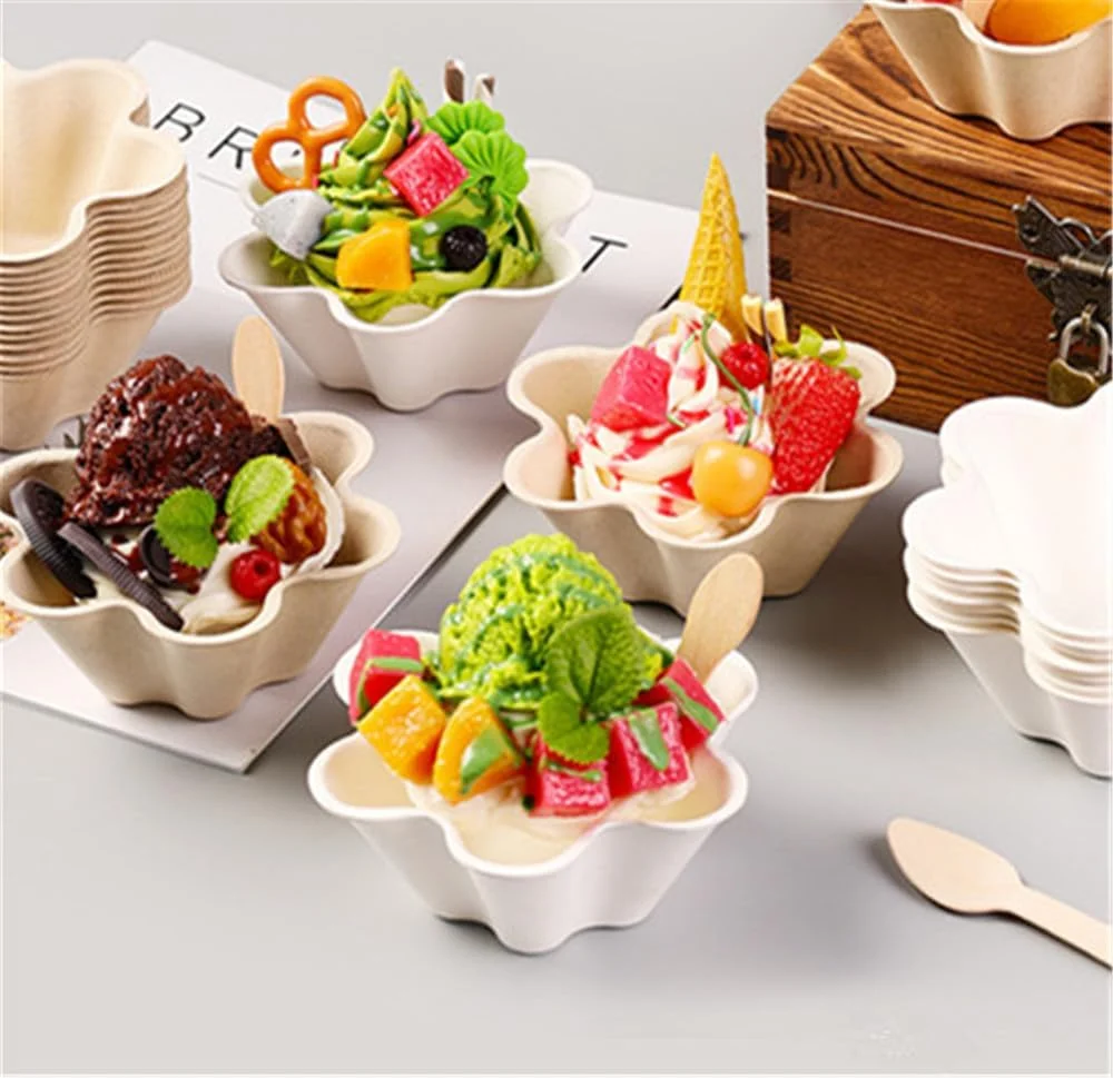 کاسه بستنی شیشه ای LOGRRMTH، کاسه/فنجان دسر شیشه ای بزرگ 270 میلی لیتری، فنجان بستنی پایه دار قدیمی برای دسر، بستنی، ترایفل، میوه، سالاد، میان وعده، کوکتل (سفید)