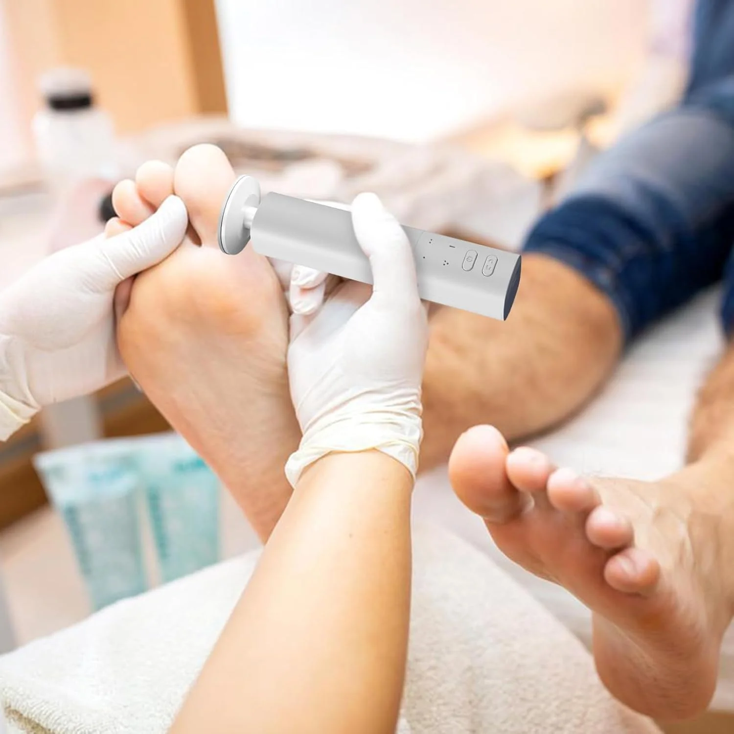 ابزار الکتریکی حذف پینه پا - سوهان برقی پا، اسکرابر و لایه بردار قابل شارژ برای پدیکور و آماده سازی پا