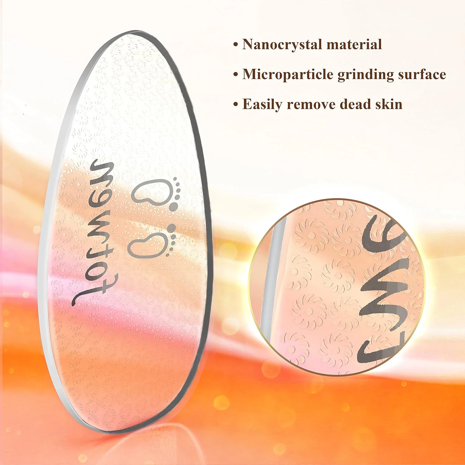 سوهان پا نانو فوتون مدل 2021، ابزار پدیکور مراقبت از پا، سوهان پا با نقاط سنگ زنی نانو، عالی برای از بین بردن پوست مرده، لایه برداری، پاهای خیس و خشک (تخم مرغی)