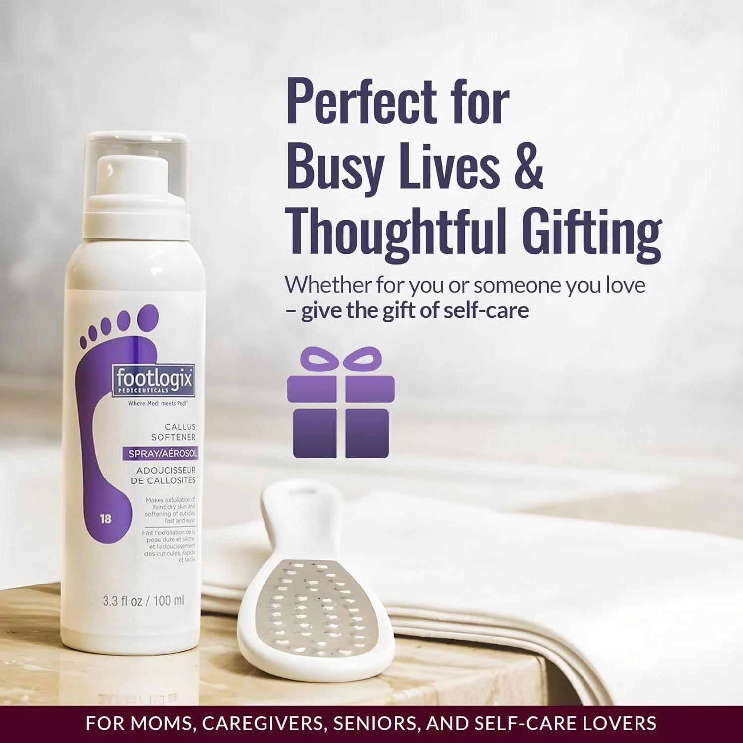 Footlogix Ultmate At Home Foot Care Combo - Callus Softener Spray,Daily Maintenance formula + Foot File Footlogix Ultmate At Home Foot Care Combo - Callus Softener Spray,Daily Maintenance formula + Foot File