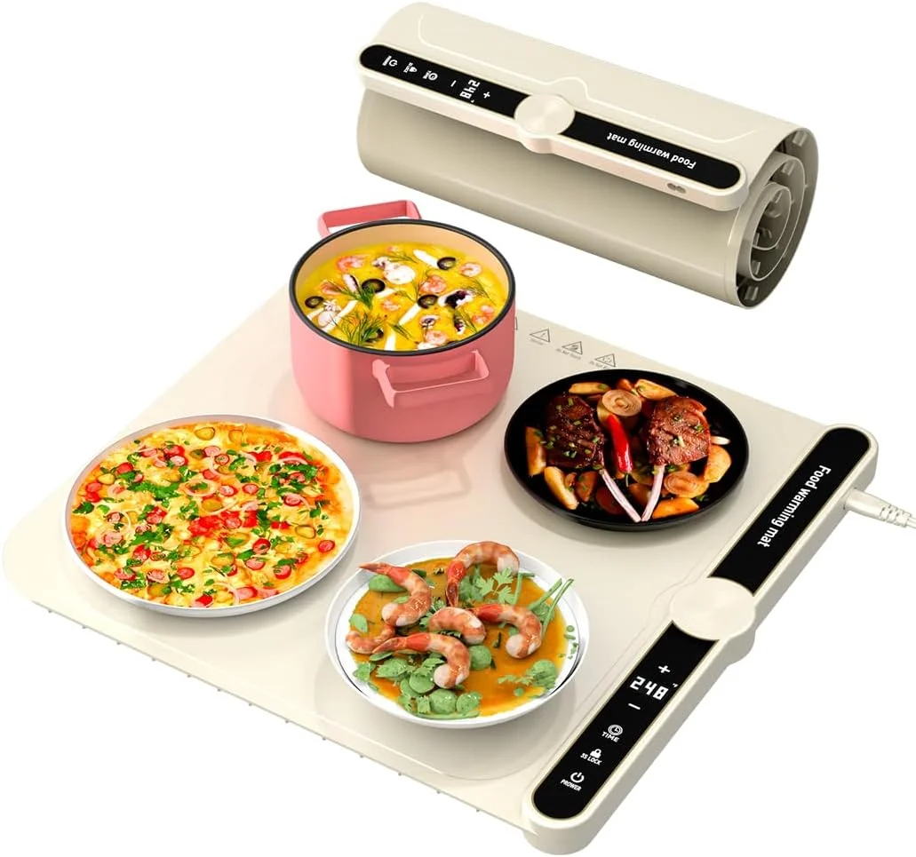 گرمکن برقی غذا لند - گرمایش کامل سطح، قابل رول شدن و قابل حمل، جنس نانو سیلیکونی درجه یک، 9 تنظیمات دما، خاموش شدن خودکار - گرمکن غذای چند منظوره برای مهمانی ها و استفاده روزمره گرمکن برقی غذا لند - گرمایش کامل سطح، قابل رول شدن و قابل حمل، جنس نانو سیلیکونی درجه یک، 9 تنظیمات دما، خاموش شدن خودکار - گرمکن غذای چند منظوره برای مهمانی ها و استفاده روزمره