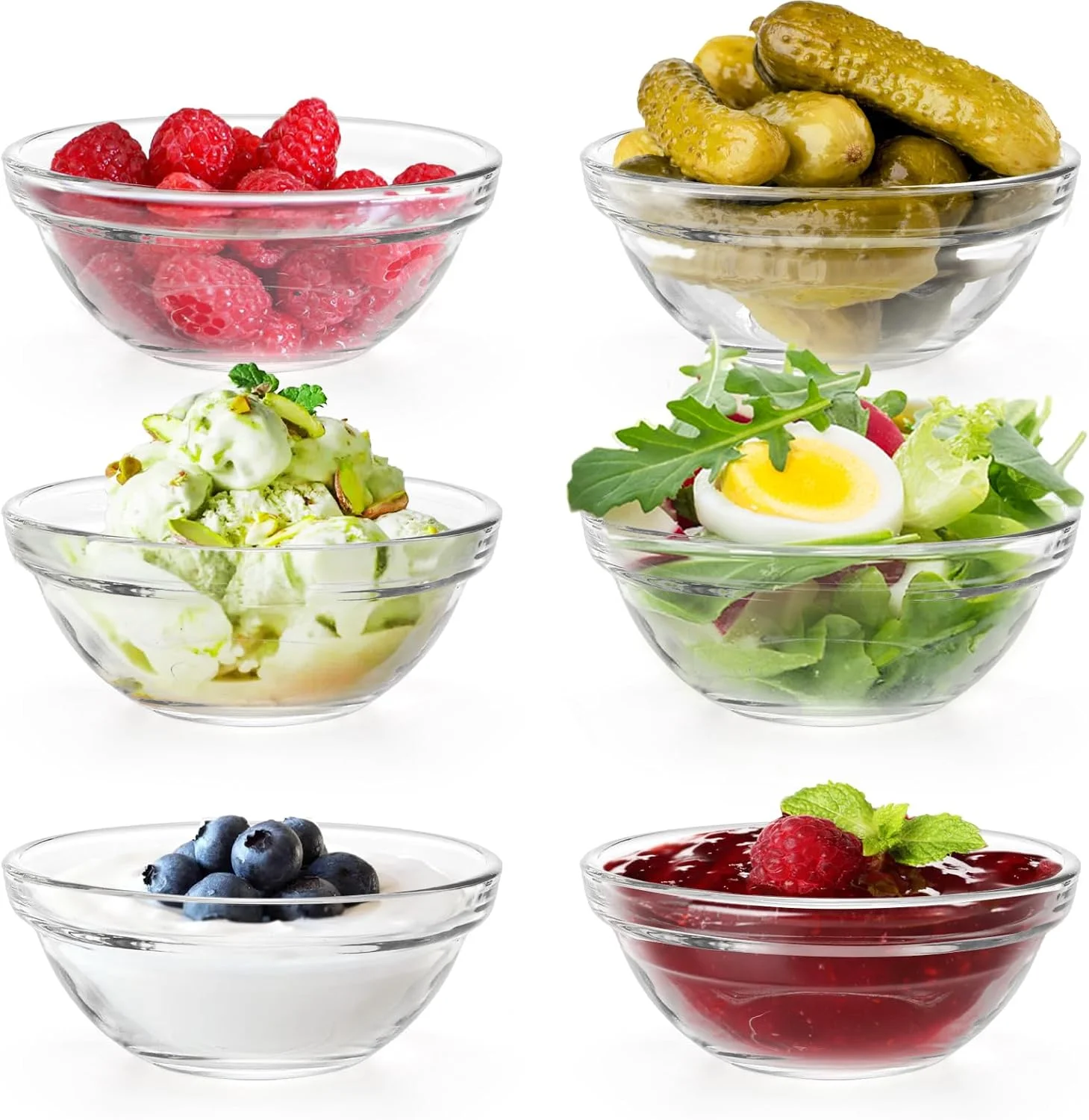 لاوی ست 12 کاسه شیشه ای - کاسه سالاد شیشه ای شفاف مینی 3.5 اینچی برای آماده سازی آشپزخانه، دسر، دیپ، ظروف آب نبات لاوی ست 12 کاسه شیشه ای - کاسه سالاد شیشه ای شفاف مینی 3.5 اینچی برای آماده سازی آشپزخانه، دسر، دیپ، ظروف آب نبات