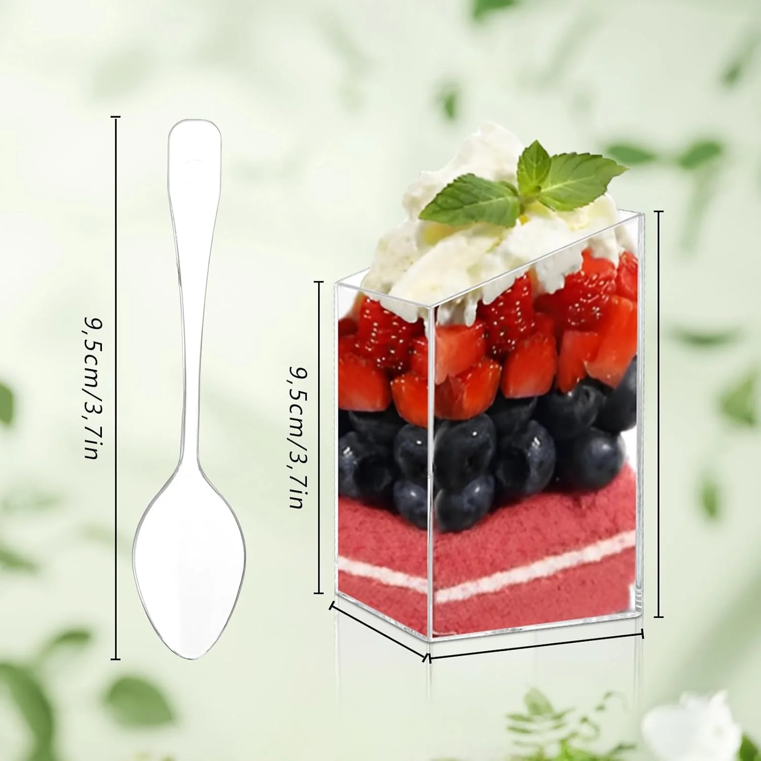 LDXDRU بسته 125 عددی مینی فنجان دسر، کاسه دسر، لیوان دسر پلاستیکی 85 میلی لیتری، لوازم بوفه لیوان پلاستیکی، کاسه های غذای انگشتی، فنجان دسر با قاشق برای موس پودینگ دسر