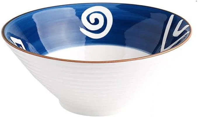 کاسه سوپ خوری KRSIAXG از جنس استخوان چینی، کاسه چینی برای سرو شام، کاسه های سرامیکی برای مخلوط کردن، ظروف آشپزی آشپزخانه، کاسه های سرامیکی آشپزخانه، (6 عدد)