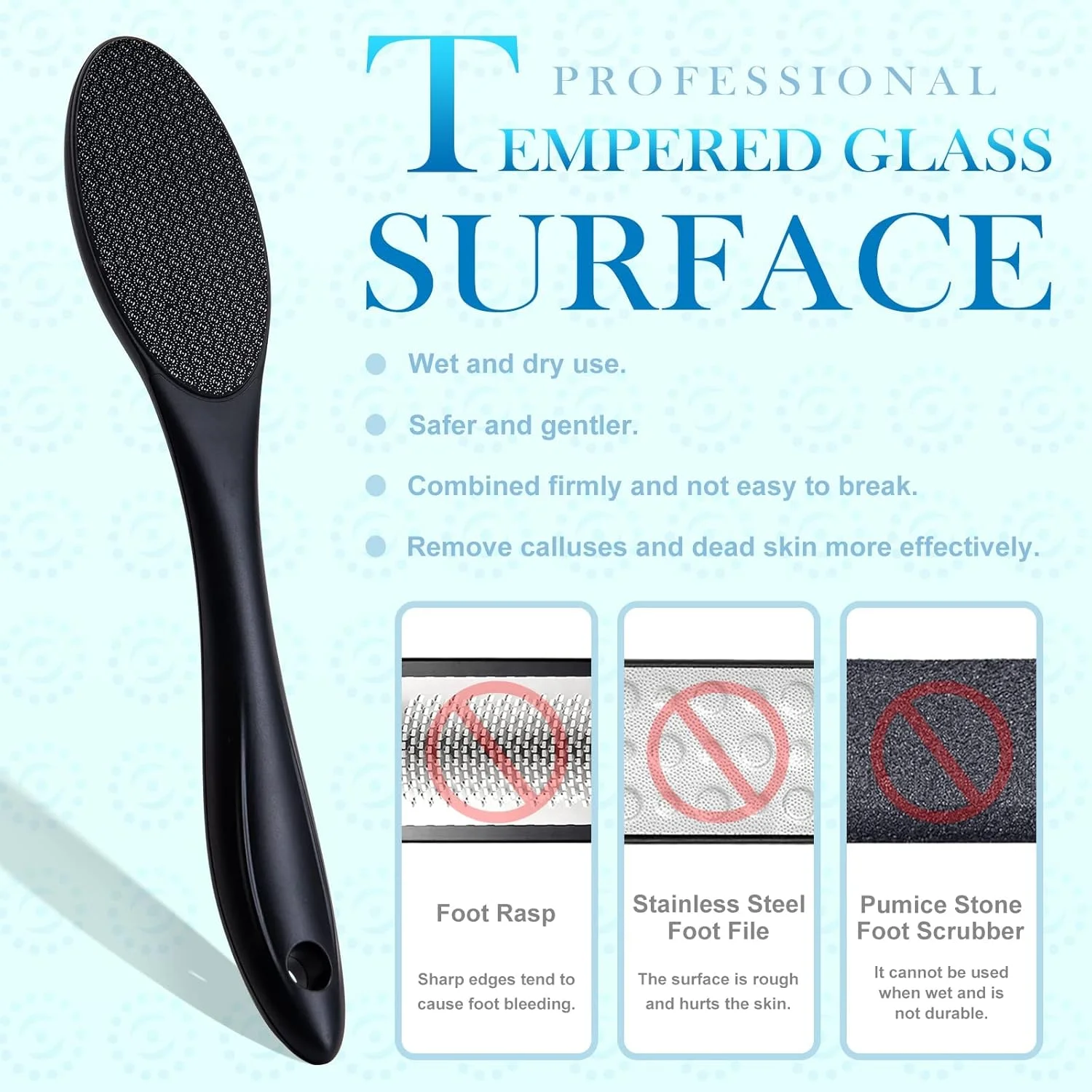 سوهان پدیکور پا Excefore، از بین برنده پوست های آسیب دیده و سخت، جلوگیری از ایجاد پینه، ابزار ملایم پدیکور پا