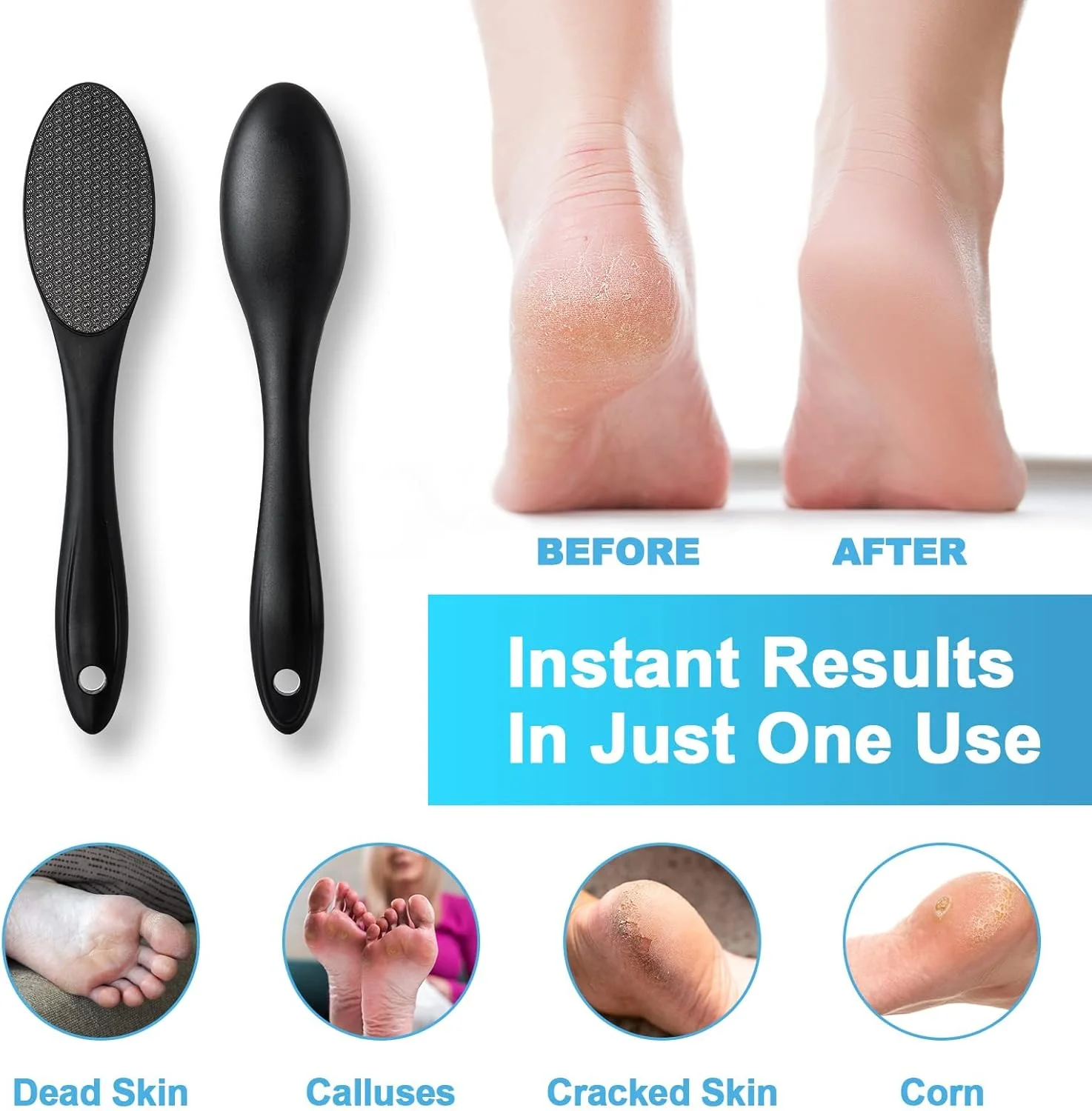 سوهان پدیکور پا Excefore، از بین برنده پوست های آسیب دیده و سخت، جلوگیری از ایجاد پینه، ابزار ملایم پدیکور پا