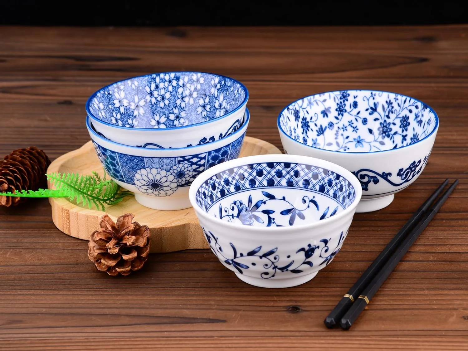 کاسه سرامیکی کیتینگ، کاسه بستنی، ست 6 تایی کاسه برنج سرامیکی، کاسه چینی سفید، برای دسر، غلات 300 میلی لیتر (11.5 سانتی متر)