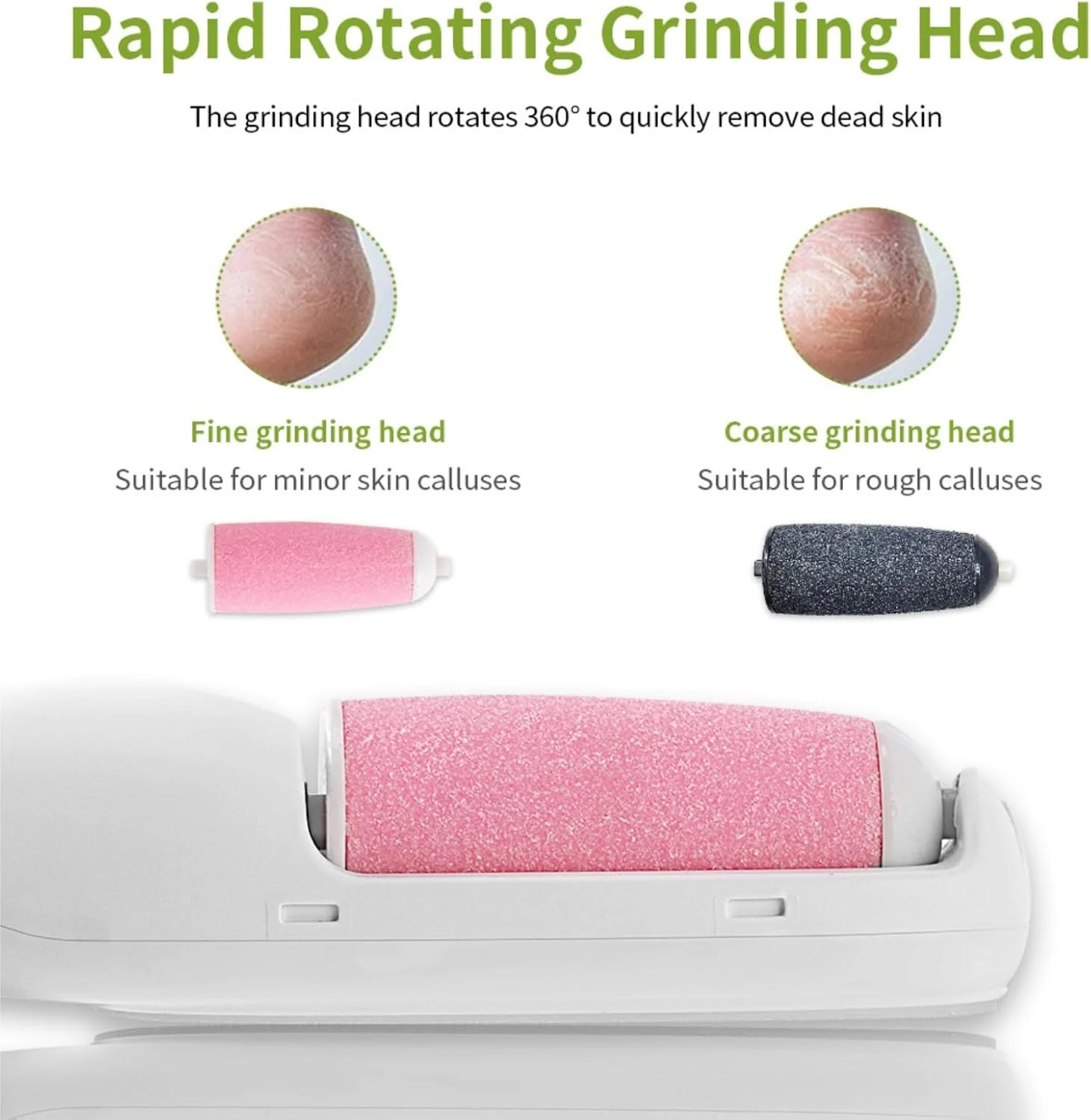 سوهان پا و اپیلاتور 2 در 1، از بین برنده پینه برقی پا، از بین برنده حرفه ای پینه پدیکور برقی، سوهان برقی پا، از بین برنده پوست سخت پا، از بین برنده پوست مرده پا، از بین برنده پوست خشک پا