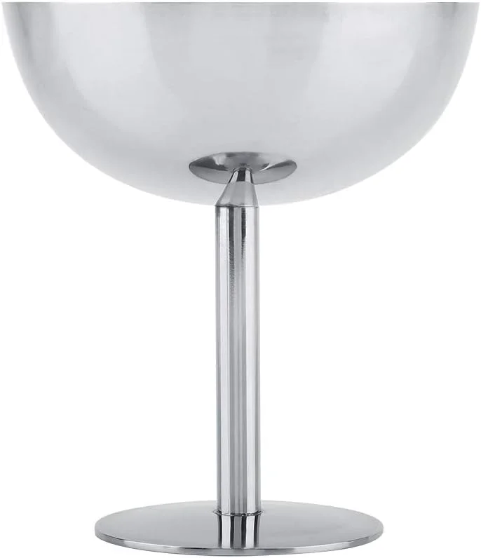 کاسه دسر استیل KIMISS، کاسه بستنی استیل، کاسه سرو دسر، کاسه برای سالاد، میوه، پودینگ (بزرگ) (پایه بلند)