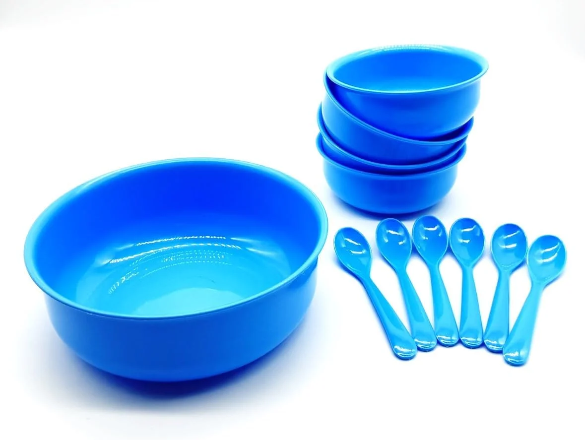 ست کاسه کیمل، آبی روشن، کاسه کمپوت، کاسه دسر، ظروف غذاخوری کودک، ظروف پلاستیکی، کمپینگ، پیک نیک، فضای باز