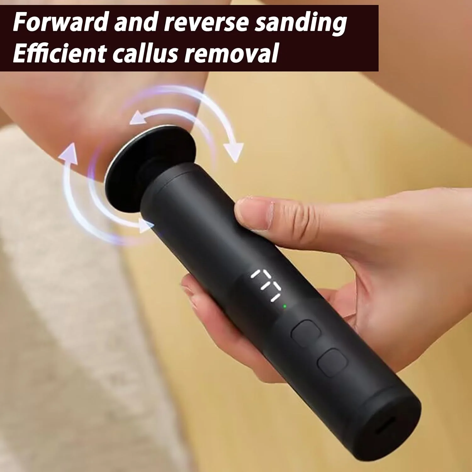 دستگاه سوهان برقی شارژی الیتزیا 2 در 1 از بین برنده پینه پا، دستگاه سنگ پا با 3 سرعت قابل تنظیم و ابزار مراقبت از ناخن مناسب استفاده خانگی - مشکی مدل ETFO01