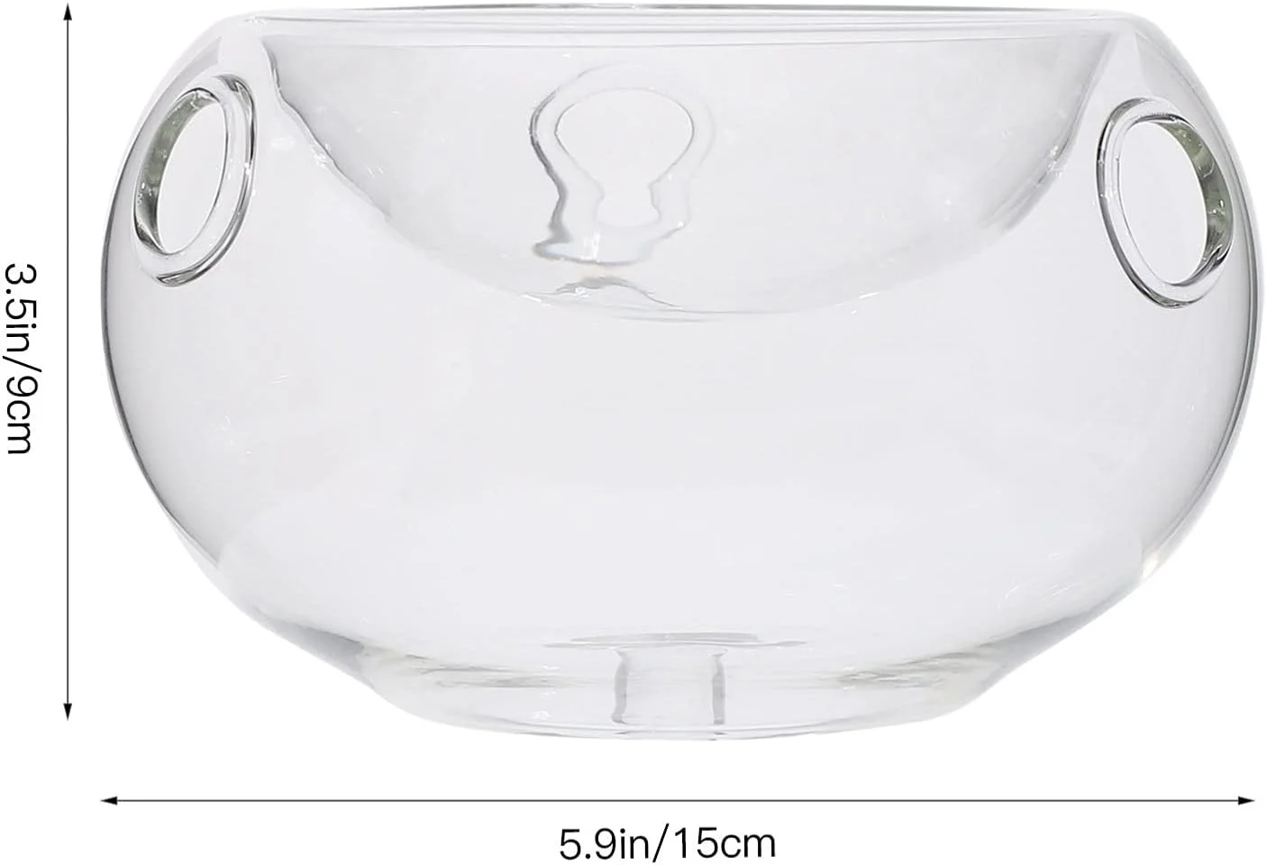 کاسه شیشه ای یخ خشک کیچوو کویزین - ظرف غذای سرد، کاسه سرو سرد، کاسه دسر میوه تزئینی چند منظوره برای مهمانی، خانه، رستوران