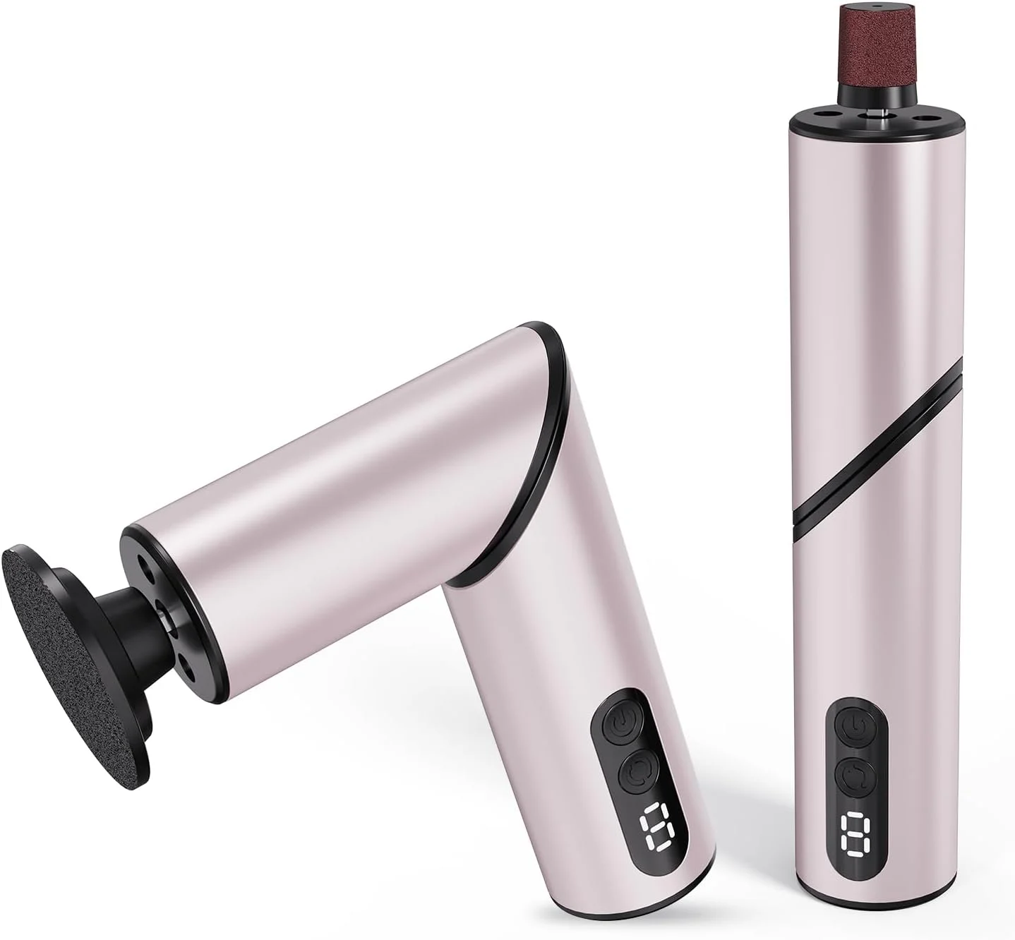 سوهان برقی پدیکور پا، سوهان پدیکور شارژی 2 در 1 بی سیم، حداکثر 900 دور در دقیقه، دارای 9 سرعت قابل تنظیم، اسکرابر پا برای از بین بردن پوست های مرده و ترک خورده (تک بسته)