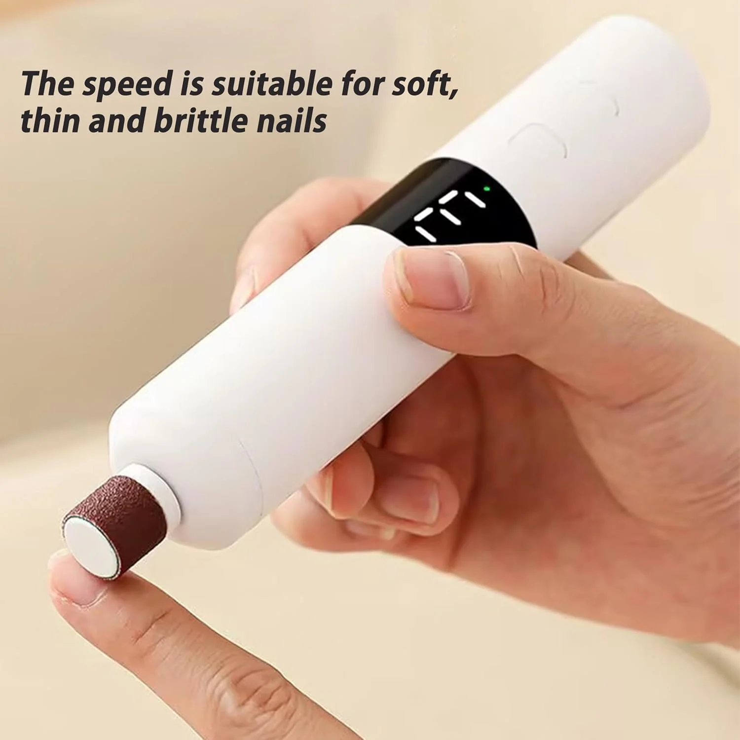 دستگاه سوهان برقی شارژی از بین برنده پینه پا Elitzia، 2 در 1، دستگاه سنگ پا با 3 سرعت قابل تنظیم، ابزار مراقبت از ناخن برای استفاده خانگی، سفید مدل ETFO02