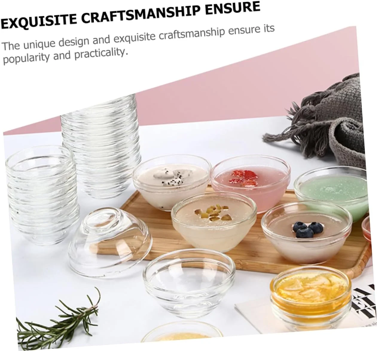 کیچوس، 4 عدد کاسه کیک بوزای، کاسه سس خوری، کاسه آجیل، کاسه سرو سالاد، کاسه دسر آشپزخانه، رامیکین 6 اونسی، کاسه دسر آماده سازی، ظروف آب نبات، فنجان کاستارد، کاسه شیشه ای چند منظوره اسنک