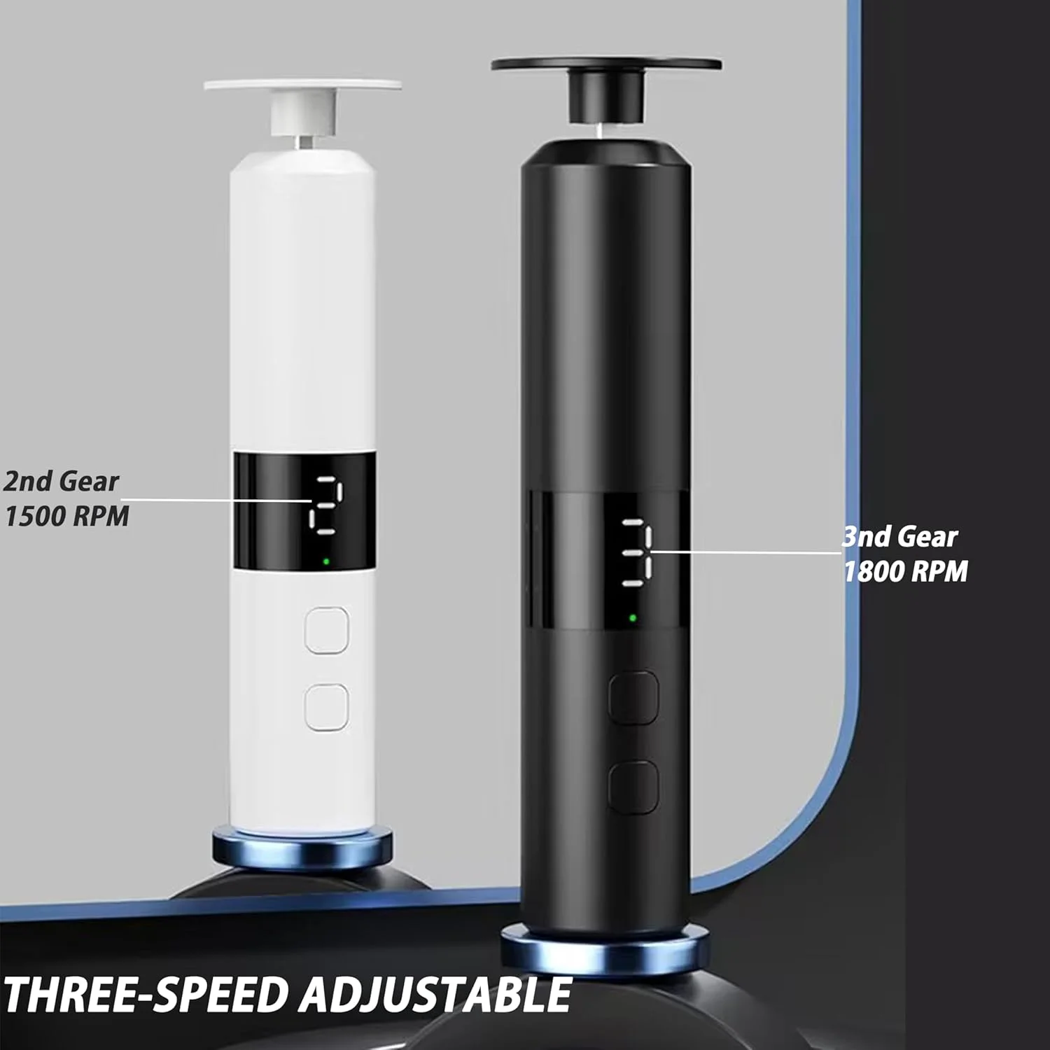 دستگاه سوهان برقی شارژی از بین برنده پینه پا Elitzia، 2 در 1، دستگاه سنگ پا با 3 سرعت قابل تنظیم، ابزار مراقبت از ناخن برای استفاده خانگی، سفید مدل ETFO02