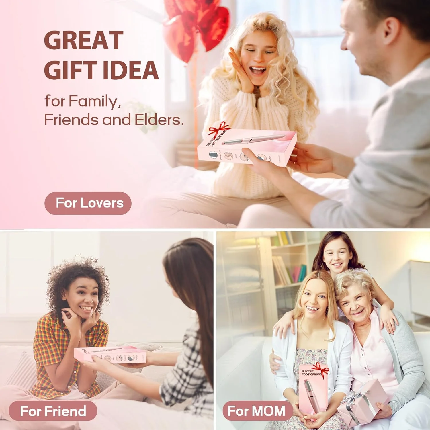 سوهان برقی پدیکور پا ZABOUL، ابزار پدیکور قابل حمل و شارژی، سوهان پدیکور صاف برای مراقبت از پا، از بین برنده پوست خشک، سخت و مرده، هدیه ایده آل (سفید)