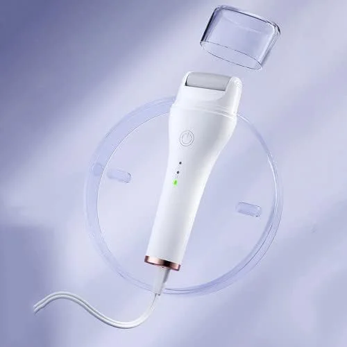 سوهان برقی پدیکور EMJ001 با چرخش 360 درجه و تنظیم دو سرعته، ضد آب IPX6 و با عمر باتری طولانی (سفید)