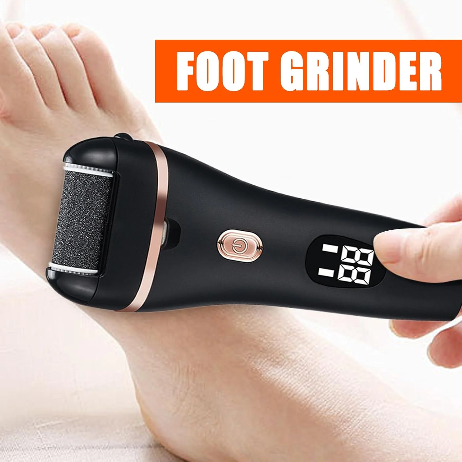 Foot Callus Remover Tool Electric | Water-Resistant Pedicure Sander,Rechargeable Cordless Digital Foot Grinder with Light for Home Salon Spa Shower Pedicure Callus Removal Foot Callus Remover Tool Electric | Water-Resistant Pedicure Sander,Rechargeable Cordless Digital Foot Grinder with Light for Home Salon Spa Shower Pedicure Callus Removal