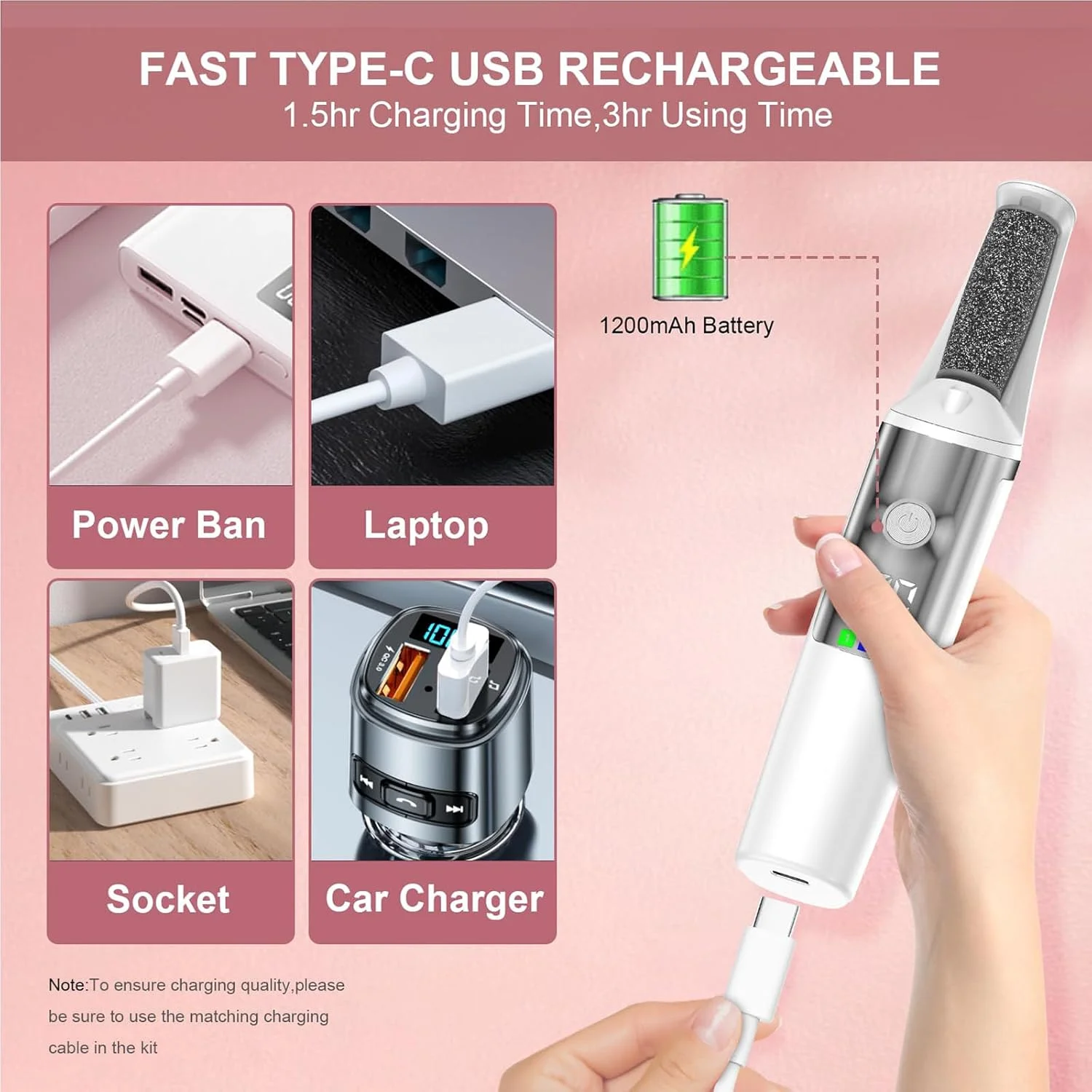 Electric Foot Scrubber, 10-in-1Rechargeable Callus Remover For Feet, Pedicure Tool with 3 Rollers & 3 Speeds Foot Scrubber, Professional Dead Skin Remover for Smooth Feet Electric Callus Remover Kit