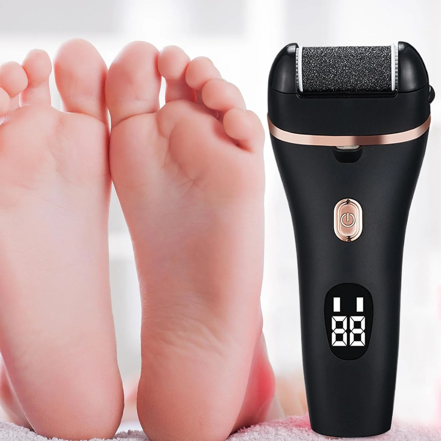 Foot Callus Remover Tool Electric | Water-Resistant Pedicure Sander,Rechargeable Cordless Digital Foot Grinder with Light for Home Salon Spa Shower Pedicure Callus Removal Foot Callus Remover Tool Electric | Water-Resistant Pedicure Sander,Rechargeable Cordless Digital Foot Grinder with Light for Home Salon Spa Shower Pedicure Callus Removal