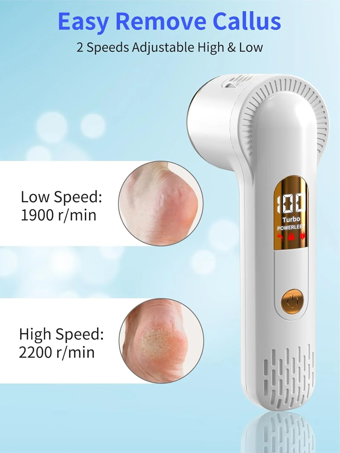 دستگاه برقی از بین برنده پینه پا (همراه با مکنده پوست مرده)، دستگاه پدیکور قابل شارژ USB برای مراقبت از پا، ابزار سوهان برقی قابل حمل برای از بین بردن پوست سخت و مرده، پاهای خود را نرم و لطیف کنید