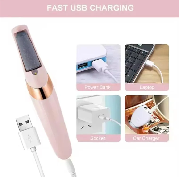 سوهان برقی پا، کیت پدیکور شارژی برای از بین بردن پوست مرده، مراقبت از پا