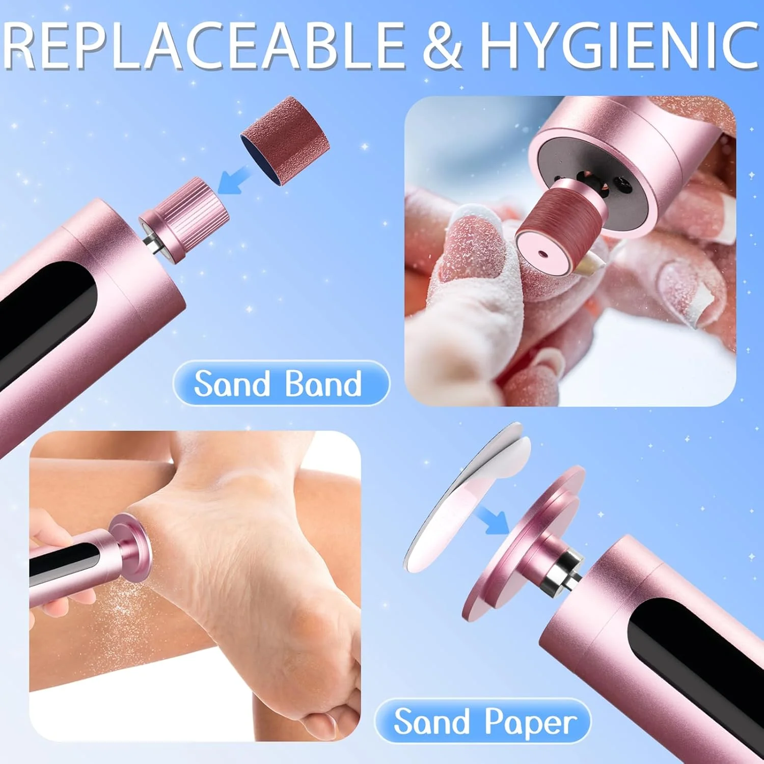 سوهان برقی پا، از بین برنده پینه پا، اسکرابر پاشنه پا، 9 سرعت، 2 سری سمباده، صفحه نمایش LCD، دستگاه سمباده بی سیم پا، آسیاب کننده برای پوست های ترک خورده و مرده، مناسب برای زنان و مردان، دستگاه پدیکور خانگی سوهان برقی پا، از بین برنده پینه پا، اسکرابر پاشنه پا، 9 سرعت، 2 سری سمباده، صفحه نمایش LCD، دستگاه سمباده بی سیم پا، آسیاب کننده برای پوست های ترک خورده و مرده، مناسب برای زنان و مردان، دستگاه پدیکور خانگی