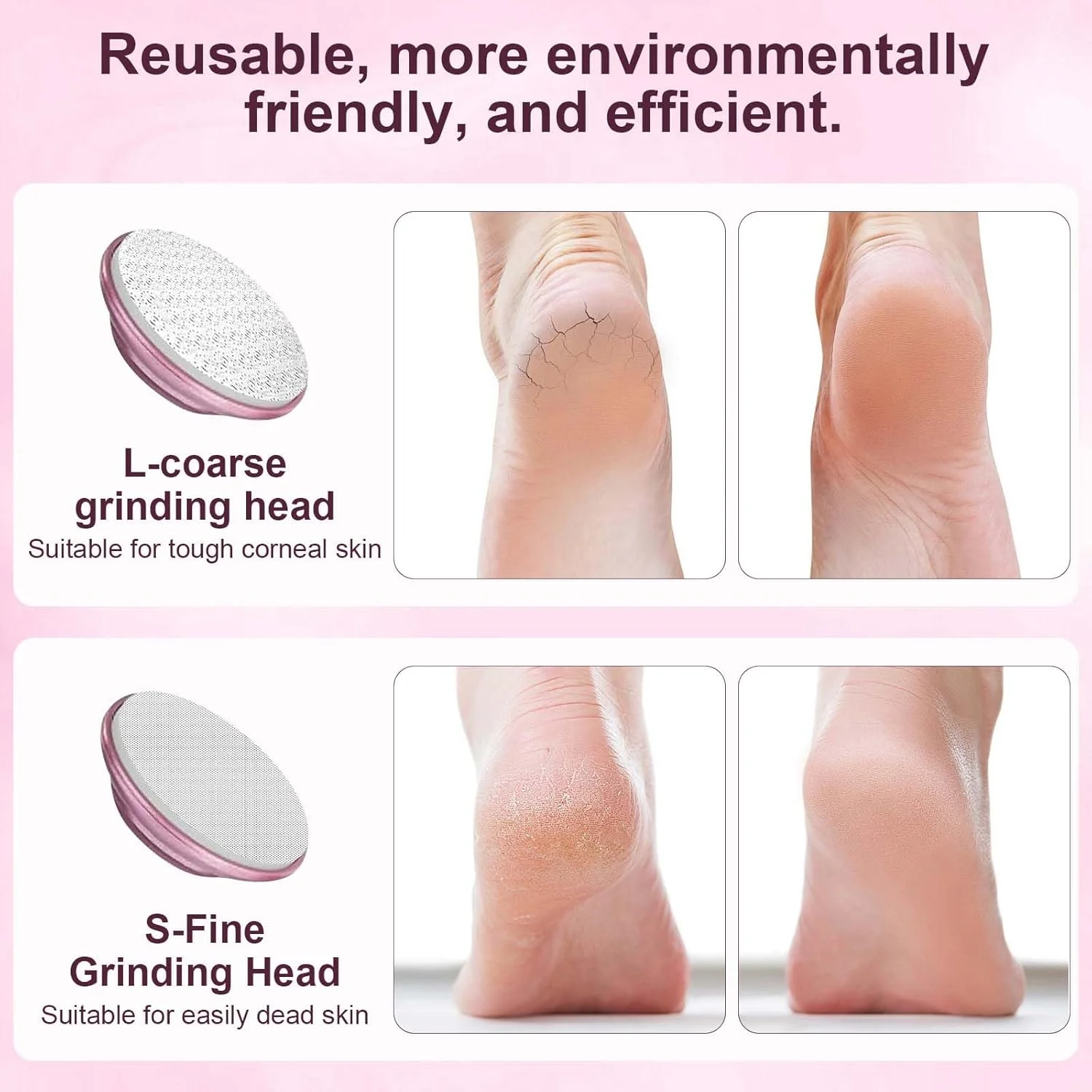 سوهان برقی پا برای از بین بردن پینه، سوهان برقی حرفه ای، سوهان برقی قابل شارژ، دستگاه مراقبت از پا، دستگاه پدیکور برای پوست های ترک خورده و سخت مرده