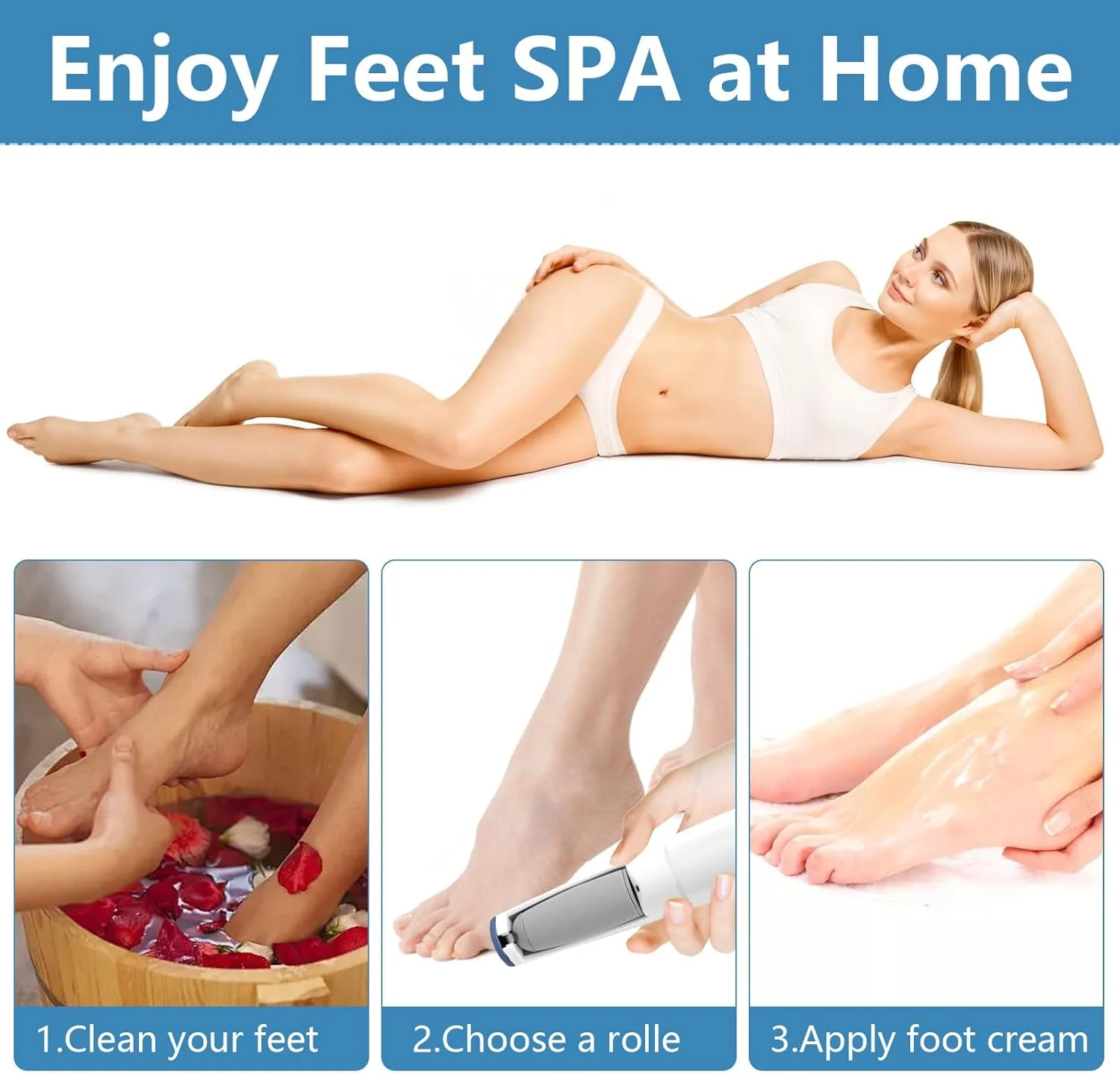 سوهان برقی پدیکور پا، سوهان برقی از بین برنده پینه پا، سمباده برقی پا، لایه بردار شارژی پا، ست پدیکور قوی برای پوست های مرده، ضخیم و پاشنه های ترک خورده