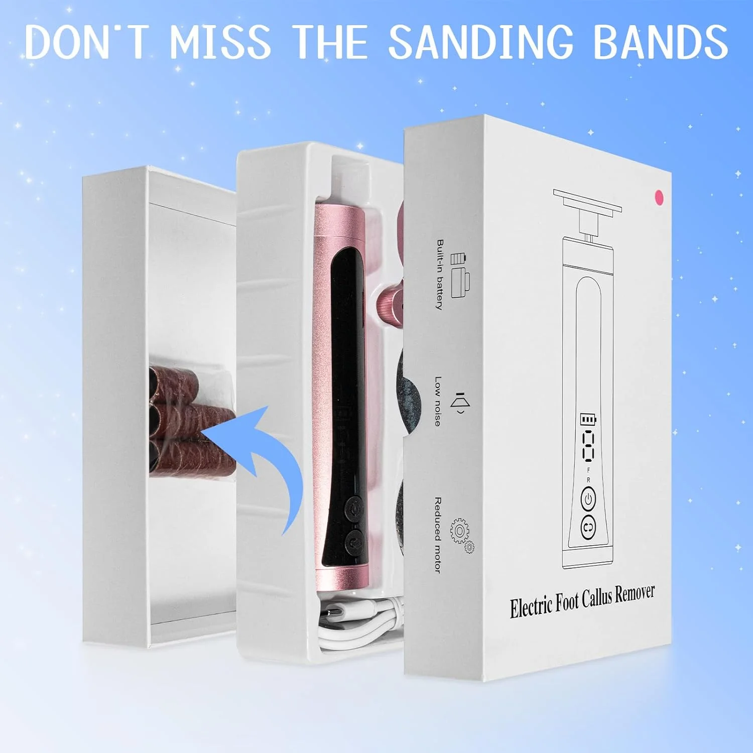 سوهان برقی پا، از بین برنده پینه پا، اسکرابر پاشنه پا، 9 سرعت، 2 سری سمباده، صفحه نمایش LCD، دستگاه سمباده بی سیم پا، آسیاب کننده برای پوست های ترک خورده و مرده، مناسب برای زنان و مردان، دستگاه پدیکور خانگی سوهان برقی پا، از بین برنده پینه پا، اسکرابر پاشنه پا، 9 سرعت، 2 سری سمباده، صفحه نمایش LCD، دستگاه سمباده بی سیم پا، آسیاب کننده برای پوست های ترک خورده و مرده، مناسب برای زنان و مردان، دستگاه پدیکور خانگی