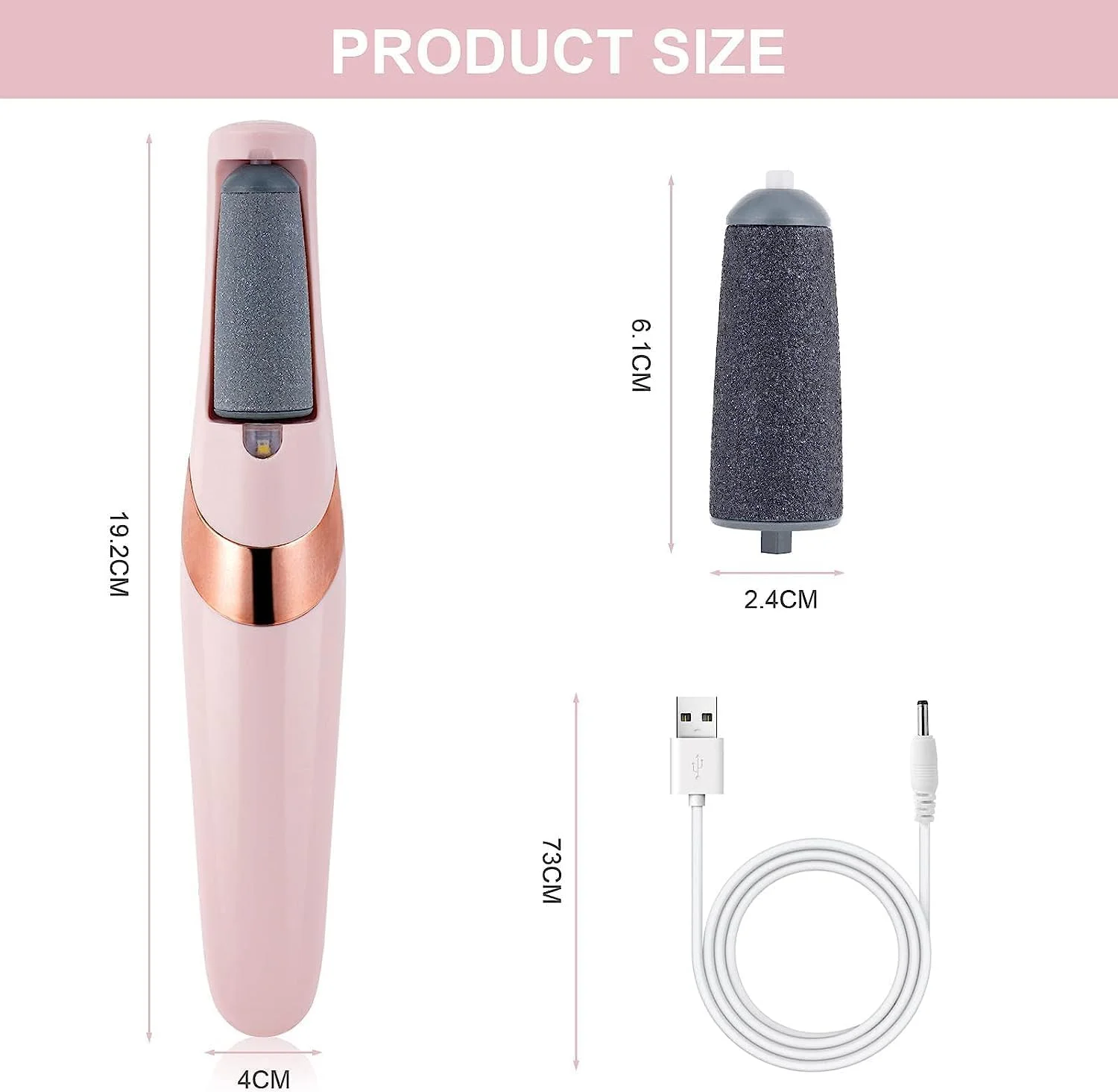 سوهان برقی پا برای از بین بردن پینه، ابزار حرفه ای پدیکور قابل شارژ برای پوست خشک پاشنه پا، دارای 2 غلتک، 2 سرعت و چراغ LED برای پوست ترک خورده، زبر و خشک سوهان برقی پا برای از بین بردن پینه، ابزار حرفه ای پدیکور قابل شارژ برای پوست خشک پاشنه پا، دارای 2 غلتک، 2 سرعت و چراغ LED برای پوست ترک خورده، زبر و خشک