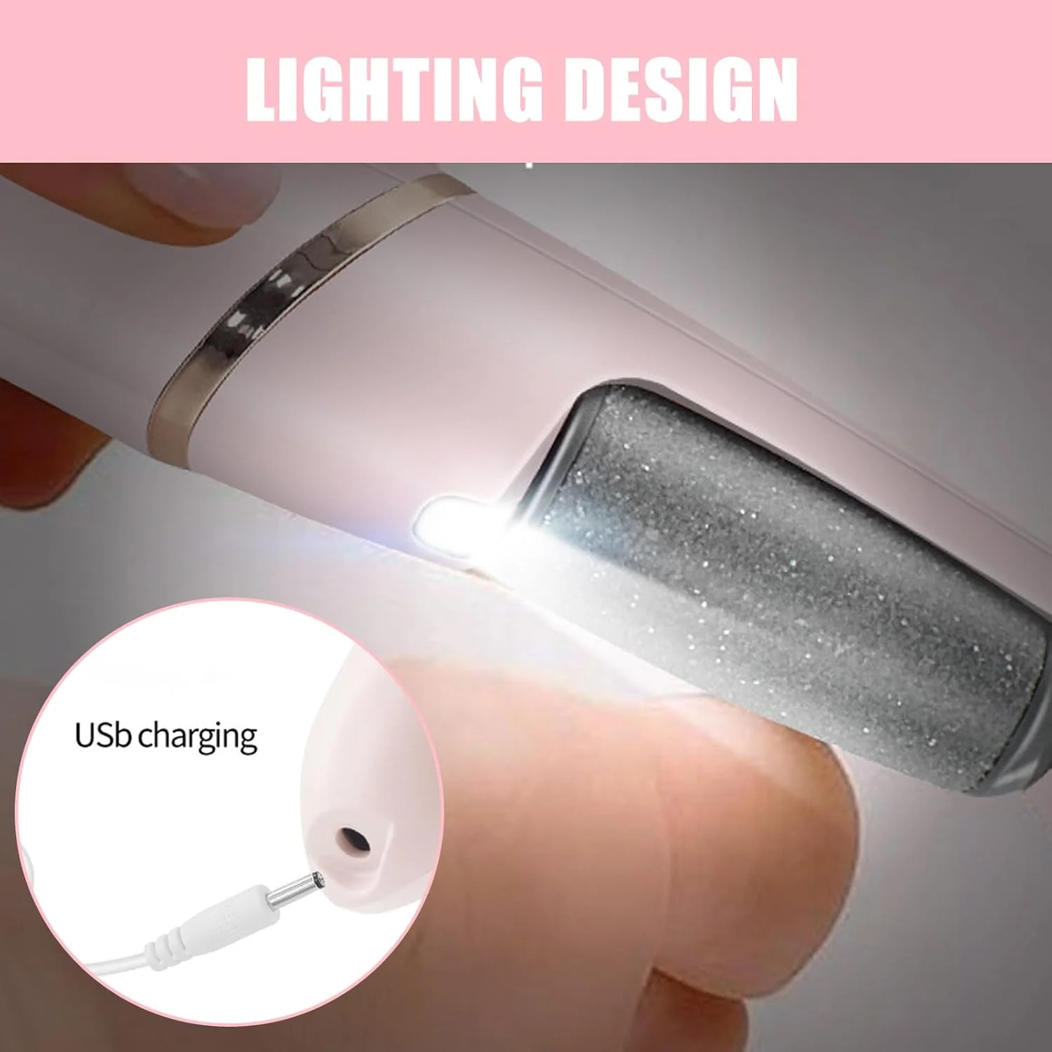 سوهان برقی پا، ست پدیکور، مراقبت از پا، برقی، سوهان شارژی، ابزار پدیکور، پا برای پینه های ترک خورده و سخت